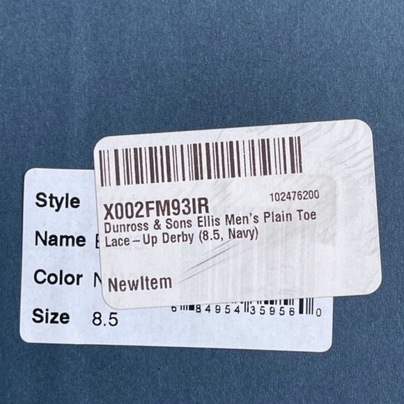 Dunross & Sons Ellis Plain Toe Lace -Up Derby Navy - Picture 12 of 13